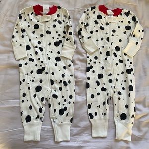 1 Hanna Andersson Baby Zip Sleeper, Dalmatian Print, 3-6 Months